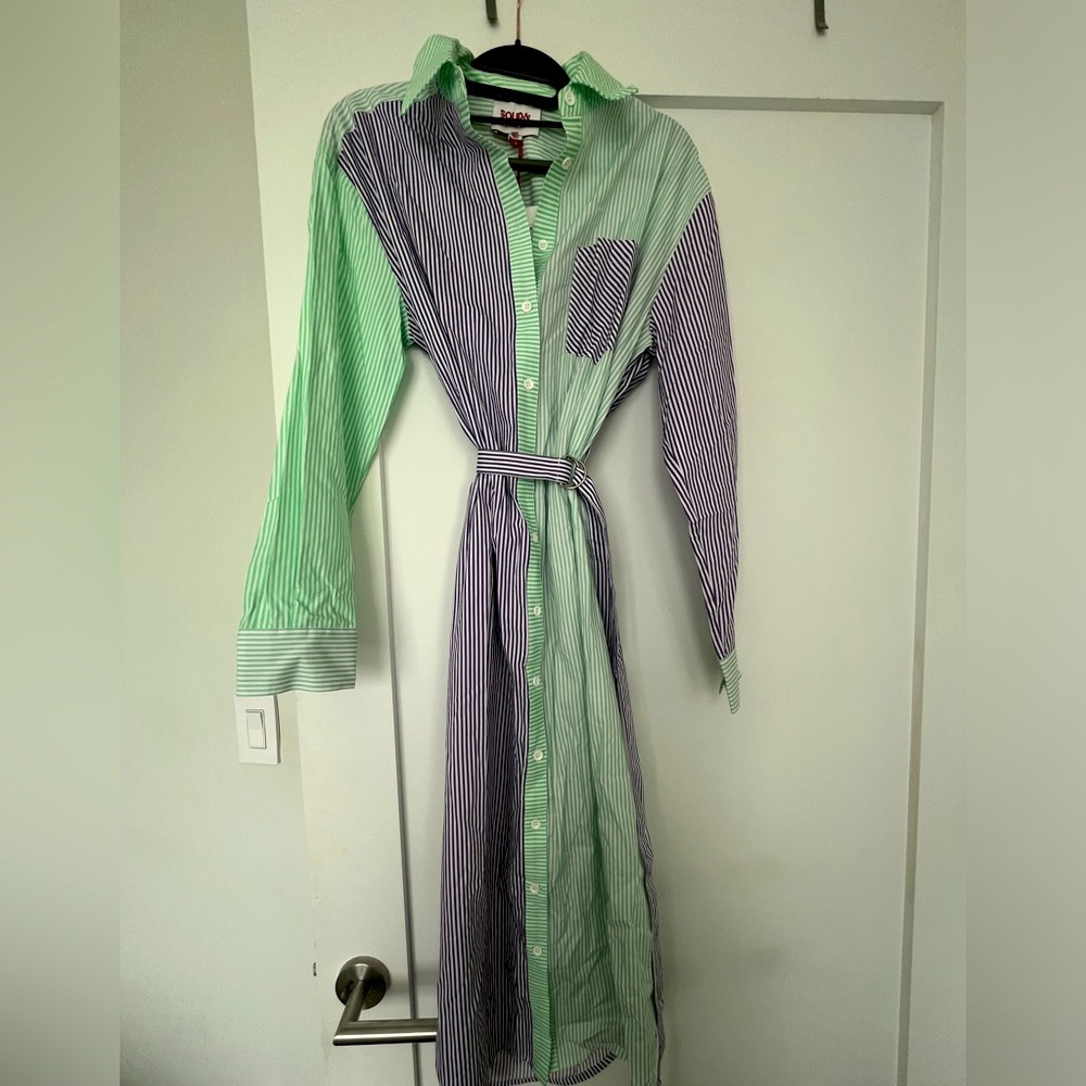 Solid and striped *new with tag* “the Oxford tunic maxi”, size small